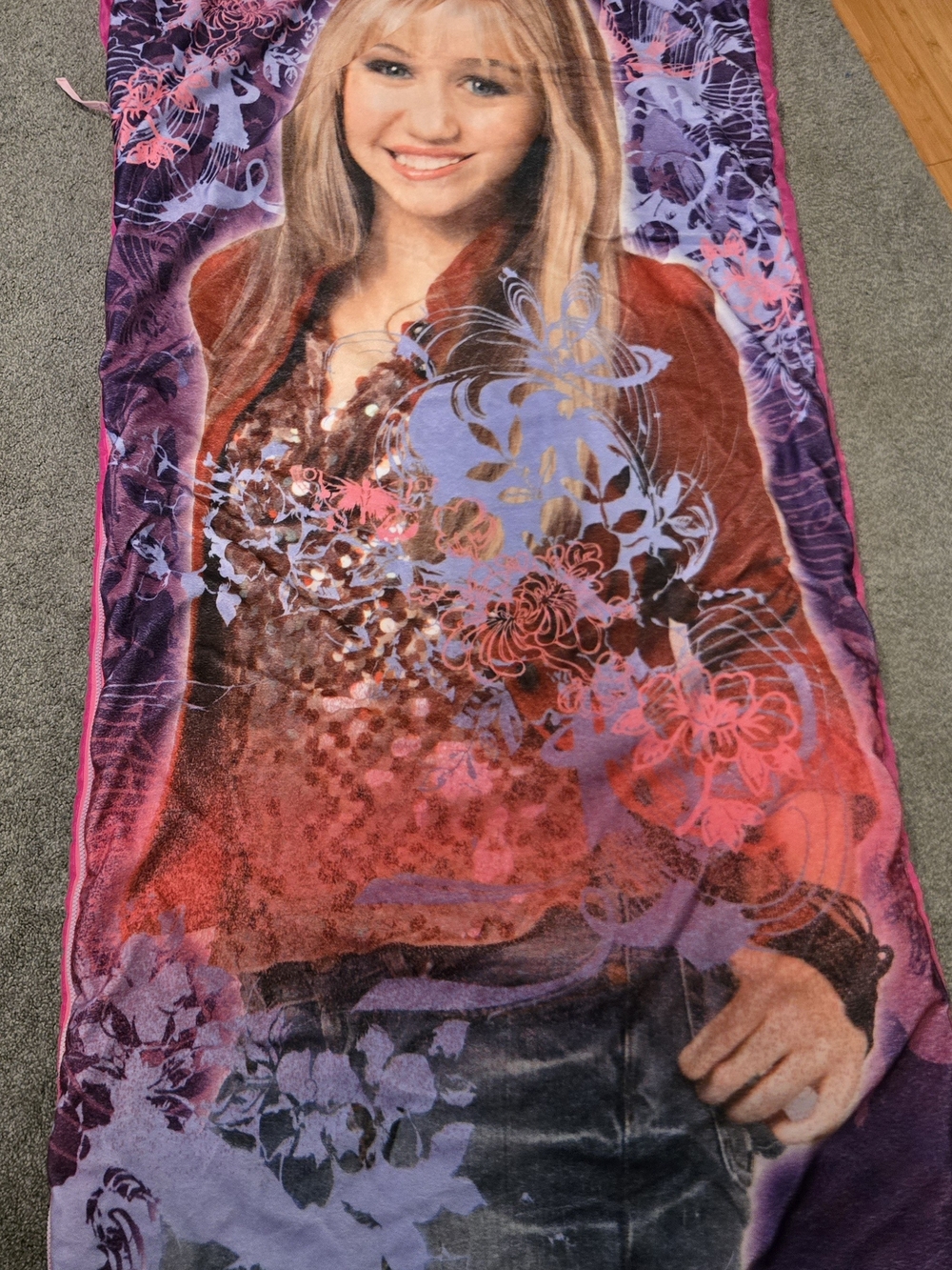 Hannah Montana Vintage Hot Pink Sleeping Bag Collectable